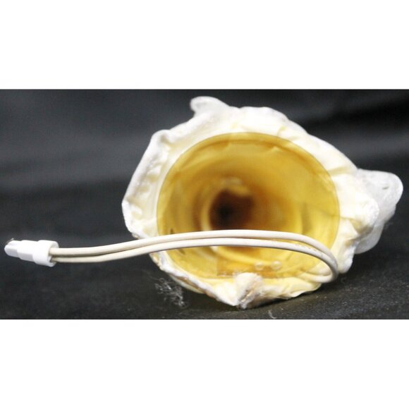 VTG Christmas Tree Top Angel Ornament 6" Small Plug In Ceramic Shimmer Dress - Picture 11 of 12